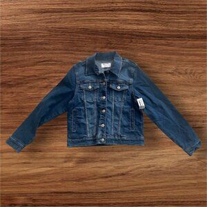 Old Navy Kids Denim Jacket Classic Blue Jean Jacket Button Front Size XL 14–16